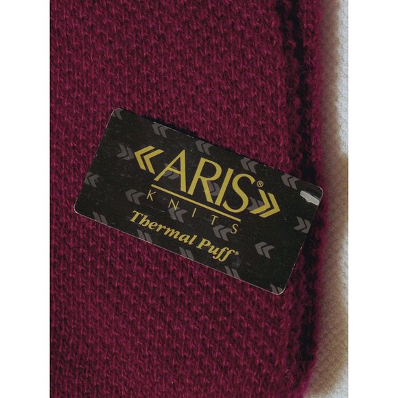 NWT ARIS Thermal Puff Scarf + Headband - Wine Hollyberry- USA - Picture 5 of 7